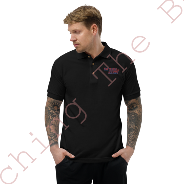 classic-polo-shirt-black-front-2-6054bab567461.png Embroidered Sketching The Beast Polo Shirt