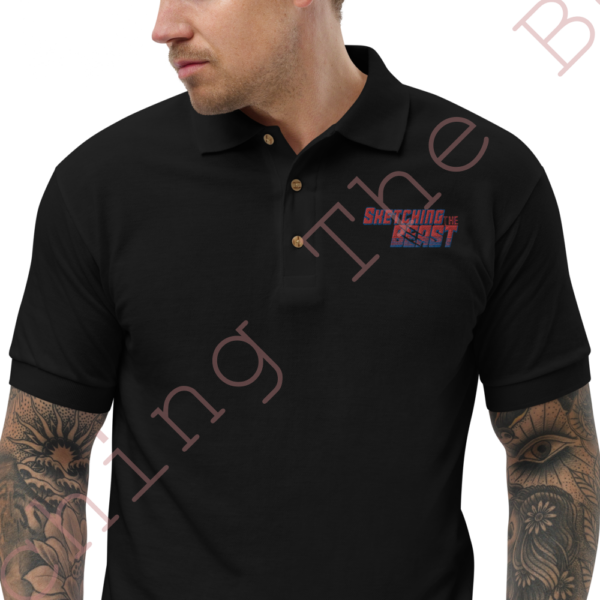 classic-polo-shirt-black-zoomed-in-2-6054bab5674b0.png Embroidered Sketching The Beast Polo Shirt