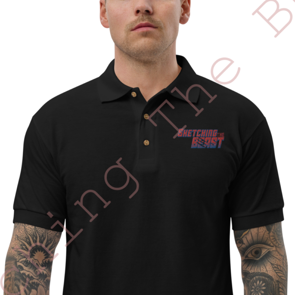 classic-polo-shirt-black-zoomed-in-6054bab5673d1.png Embroidered Sketching The Beast Polo Shirt