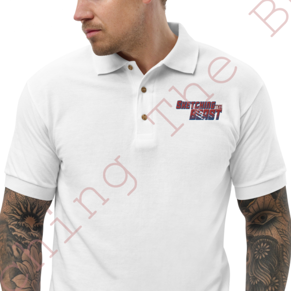 classic-polo-shirt-white-zoomed-in-2-6054bab567611.png Embroidered Sketching The Beast Polo Shirt
