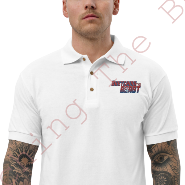 Embroidered Sketching The Beast Polo Shirt