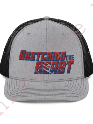 snapback-trucker-cap-heather-grey-black-front-6054bb7f0a125.png Sketching The Beast Cap