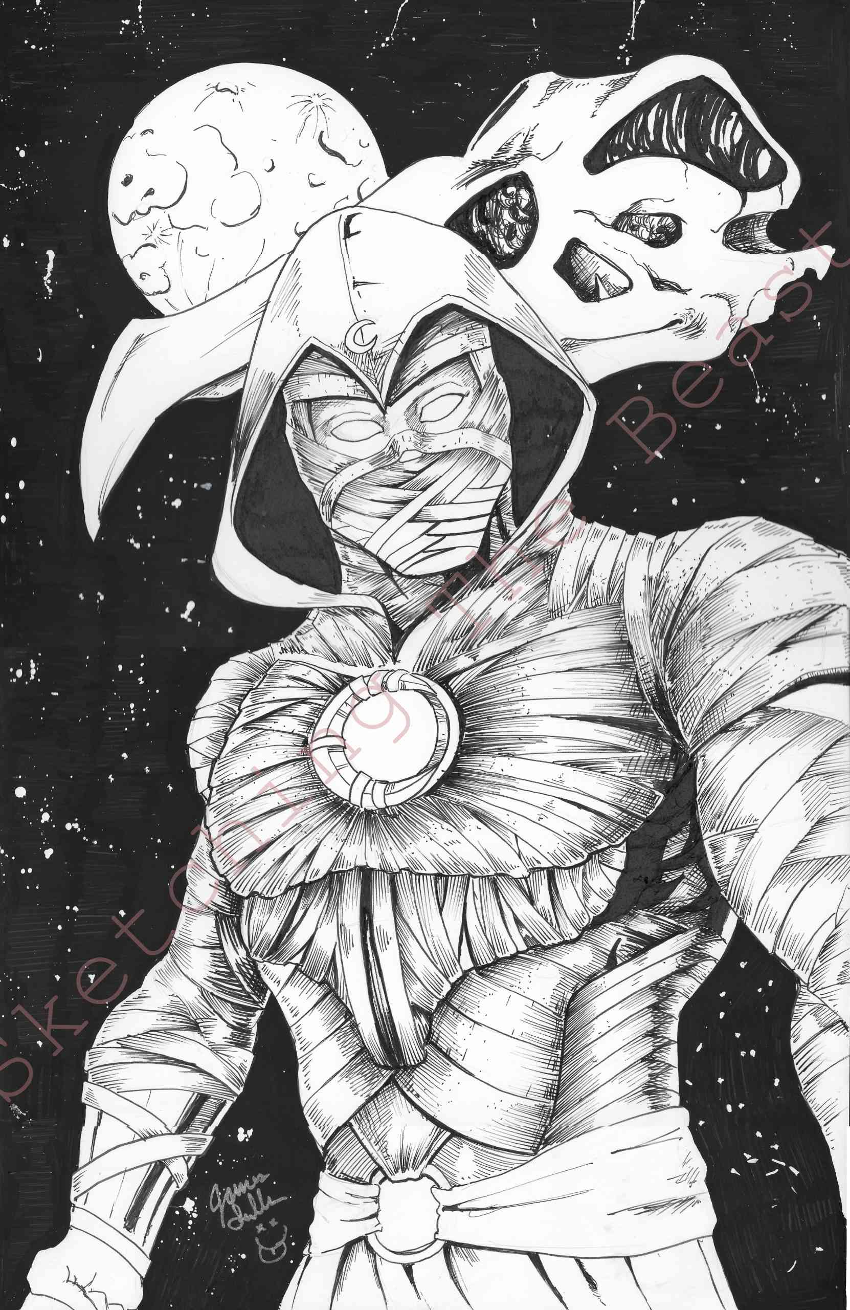 Moon Knight Original Art Piece