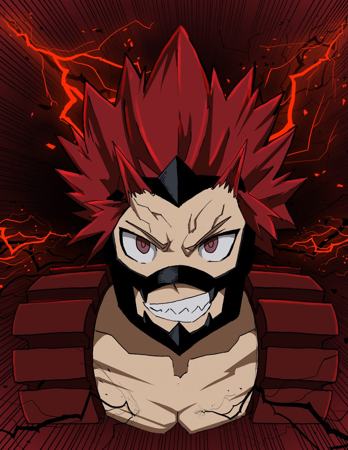 Unbreakable Red Riot My Hero Academia Print - ⋆ Sketching The Beast -j 